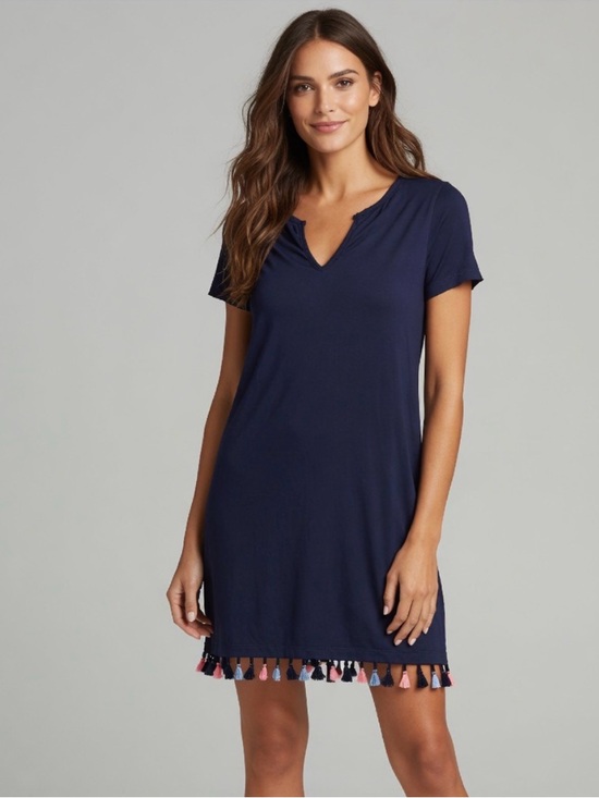 Michael Stars Dresses & Skirts - Michael stars blue fringe dress